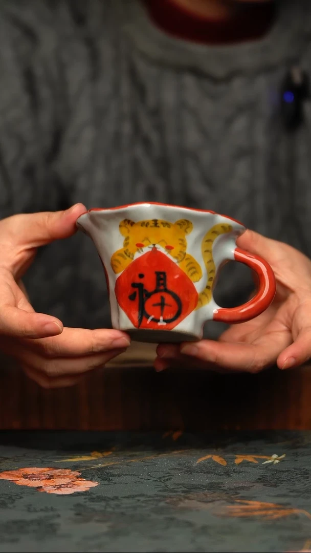 瓷片釉下彩手工手绘同款陶器