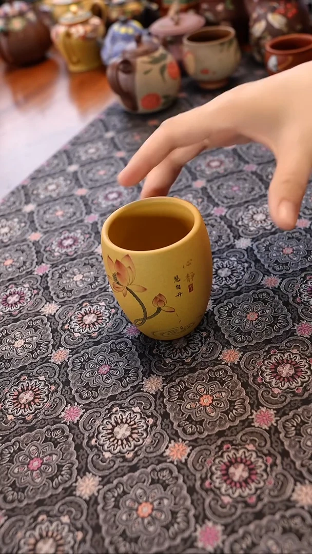 茶壶紫砂黄段莲花杯