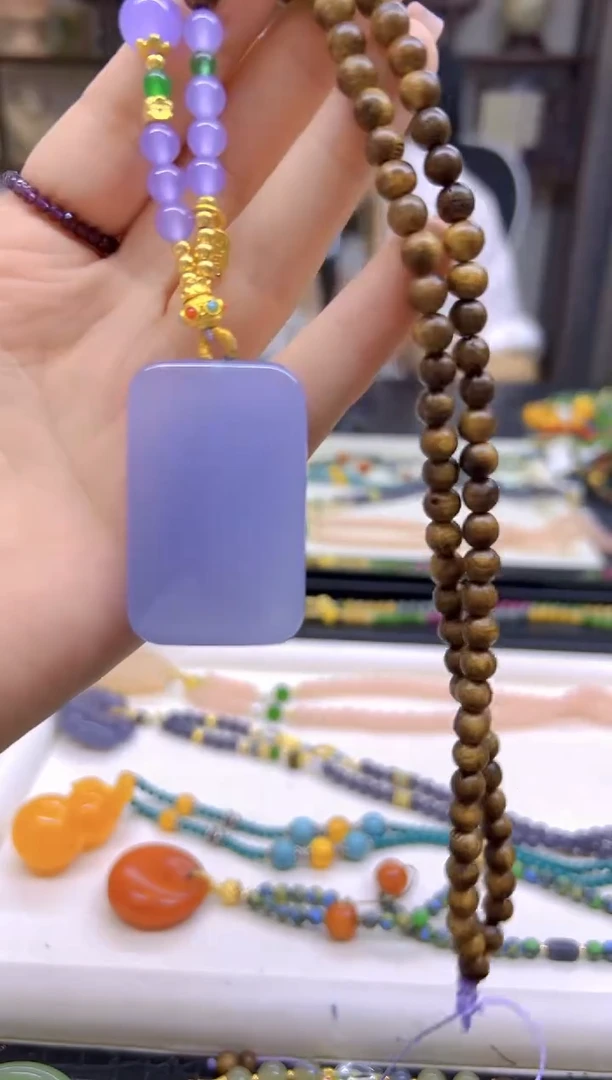 和田玉未镶嵌毛衣链DIY款M694