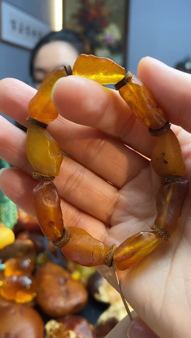 手链琥珀未镶嵌吊坠