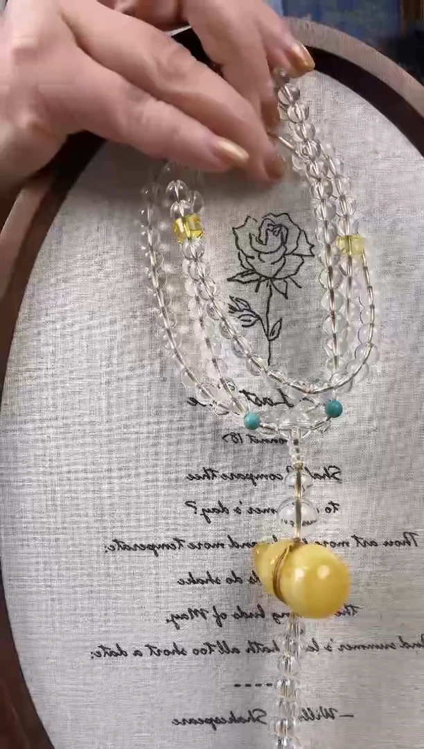 颈饰未镶嵌水晶水晶项链108