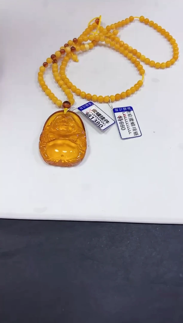 未镶嵌颈饰蜜蜡挂件