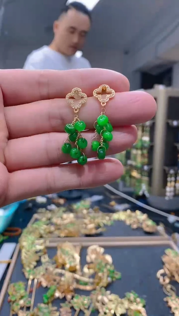 【闪购商品】翡翠耳饰合金147翡翠耳钉