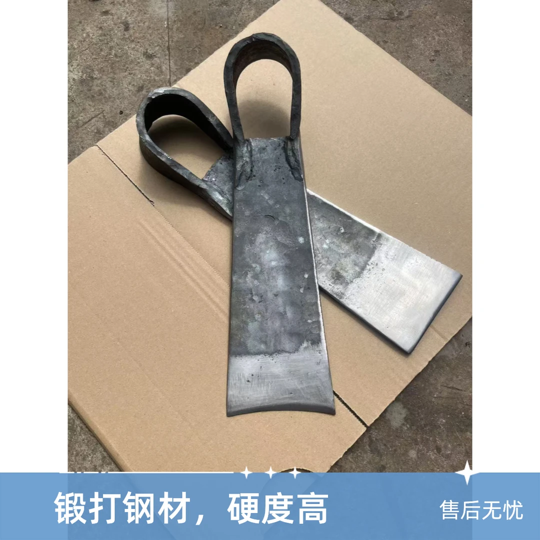 弹簧钢加厚手工锻打锄头开荒翻土松土种植挖笋农用全钢锄挖锄升级