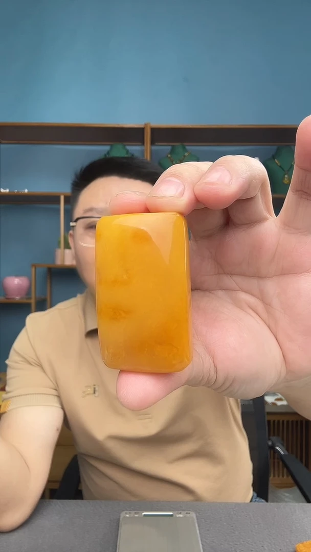 裸石琥珀未镶嵌君***）蜜蜡绑绳