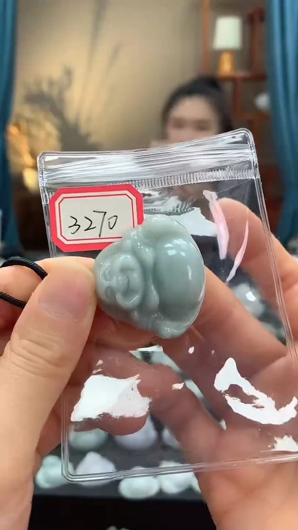 颈饰未镶嵌翡翠佛公3270