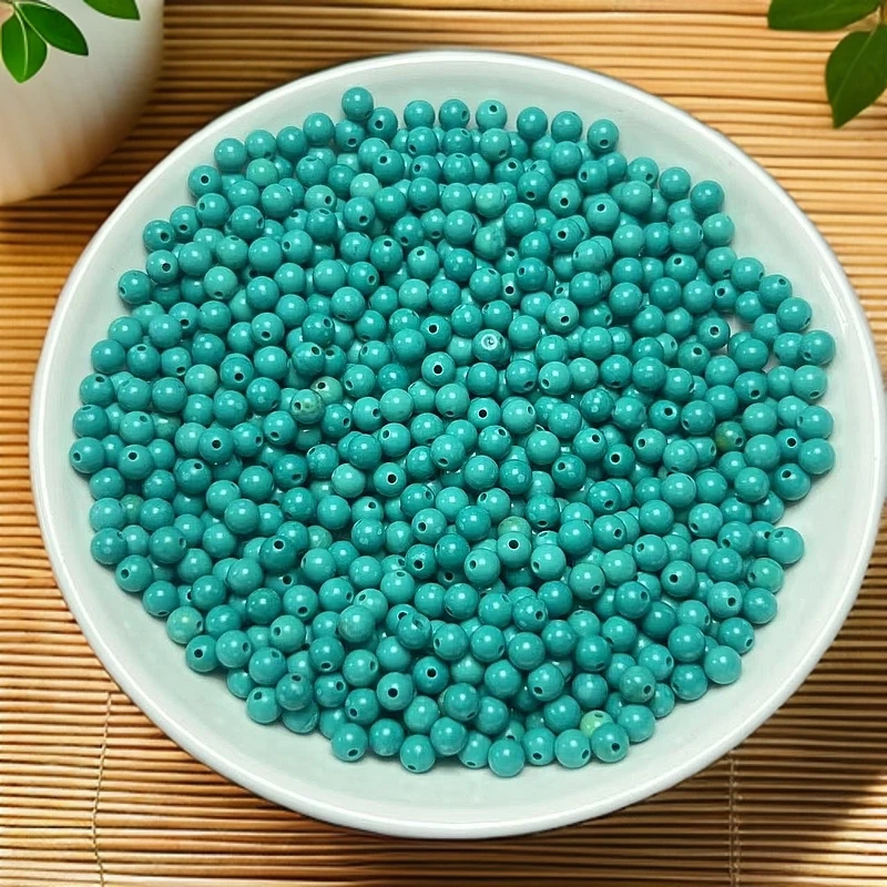 天然散珠 菱锰矿圆珠(绿色)【L070】4mm 50颗9.9元