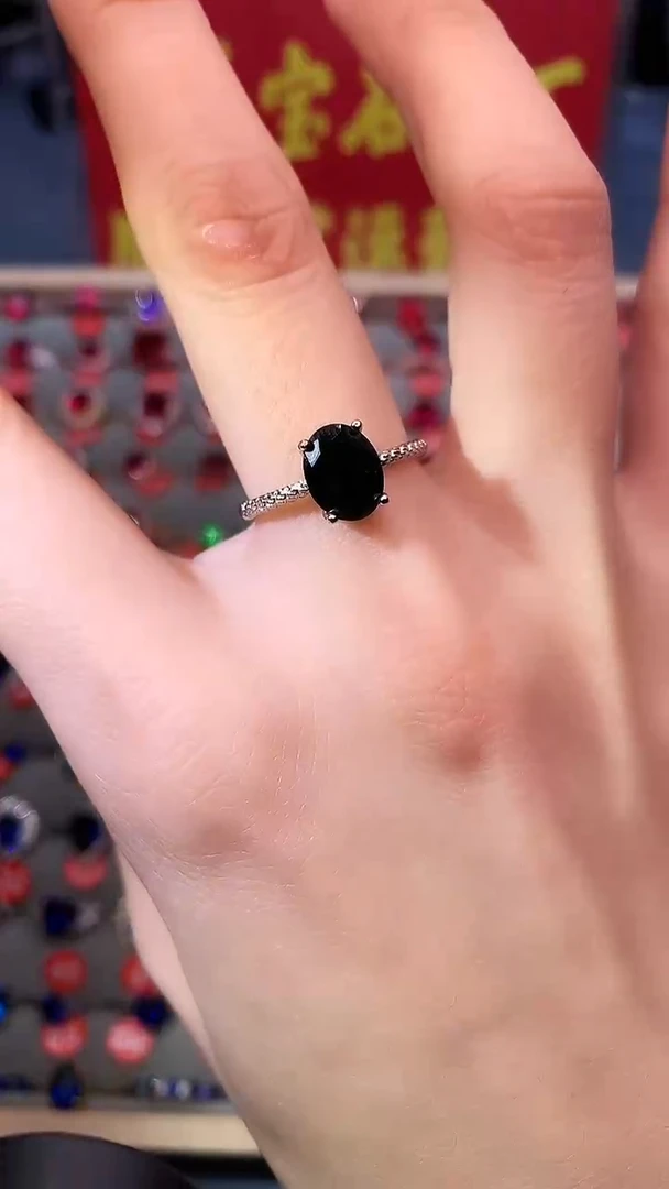 【闪购商品】蓝宝石戒指银S925镶嵌11111