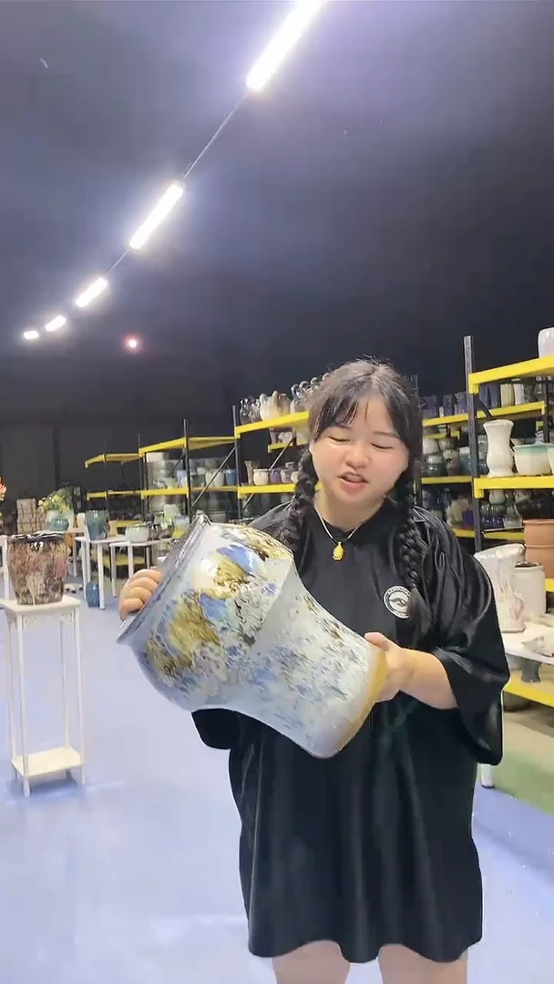 宜兴紫砂粗陶花盆