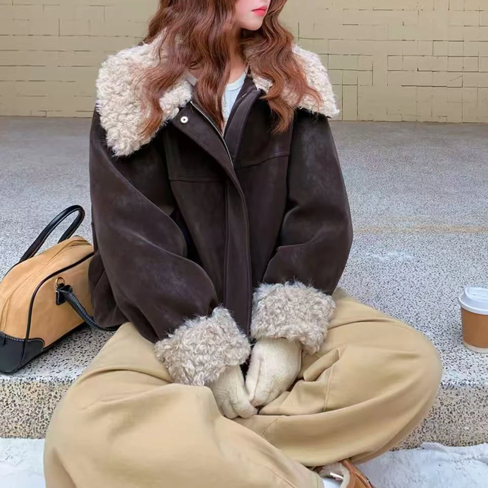 2025秋冬新款洋气毛领外套夹棉时尚气质派克服女士上衣9702长53