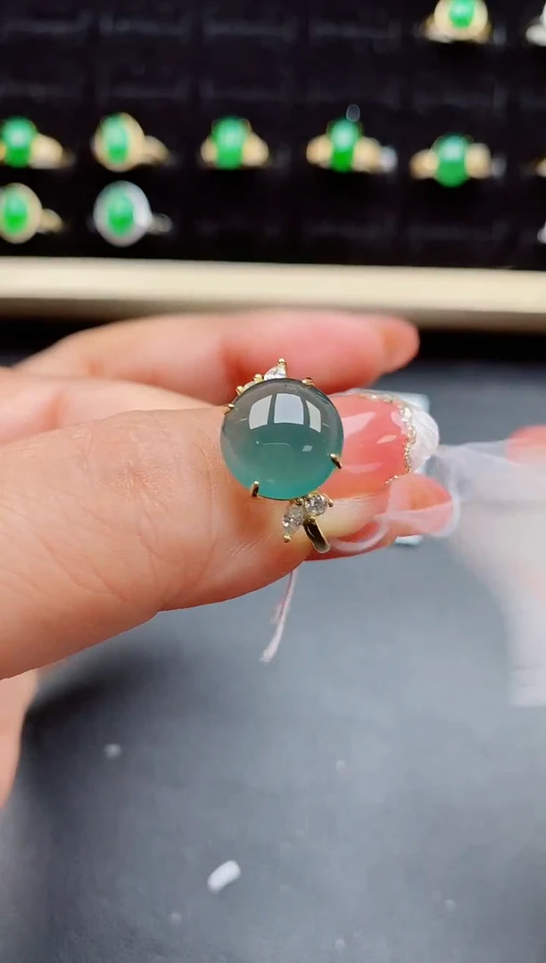 【闪购商品】翡翠戒指银S925镶嵌508000