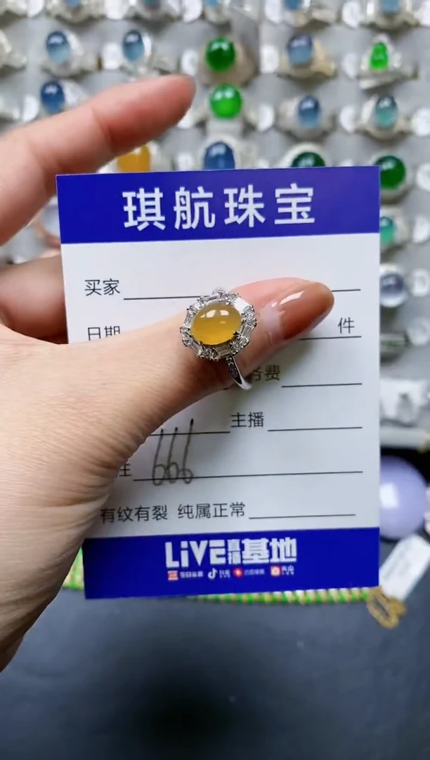 【闪购商品】翡翠戒指银S925镶嵌0666