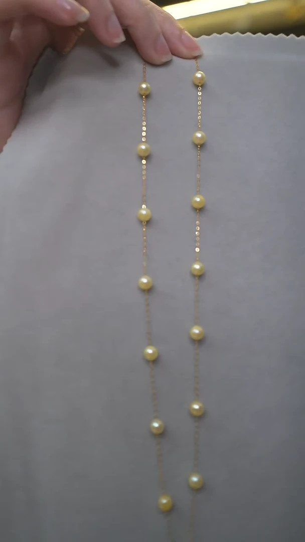 【闪购商品】海水珍珠项链18K金镶嵌海水通体18K金满天星