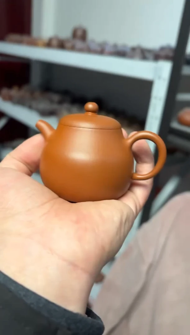 【闪购商品】紫砂茶壶老朱泥梨形120毫升