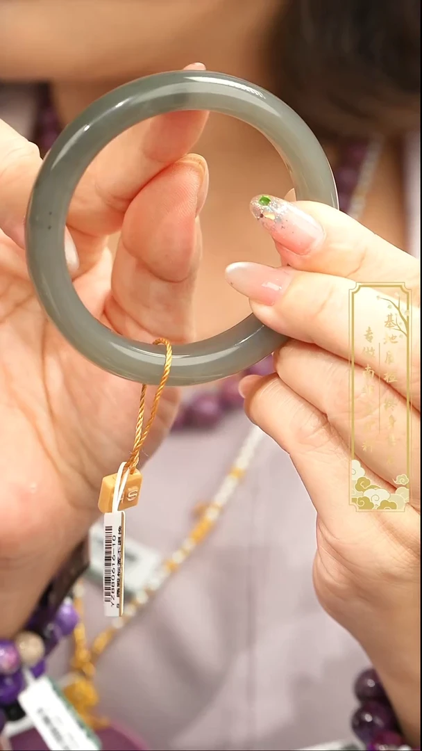 未镶嵌手镯和田玉T02【多样性发一】烟紫 58圈