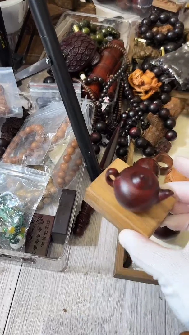 木质壶摆件赠底座