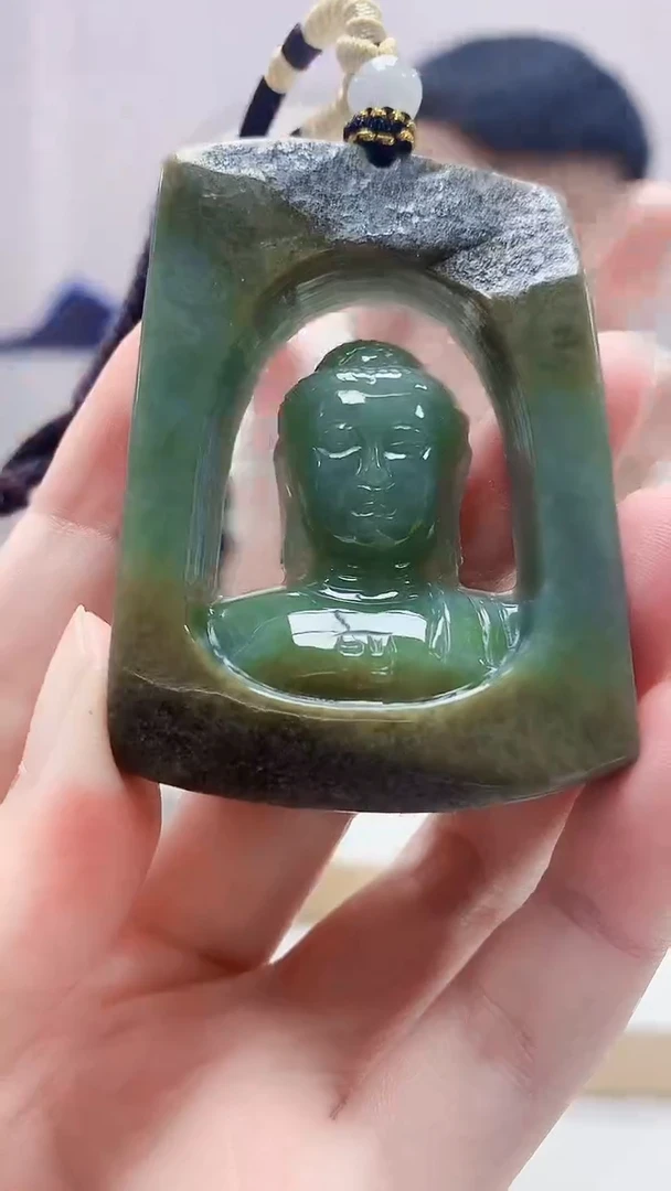 未镶嵌定制翡翠4898zm-毛货挂件132佛