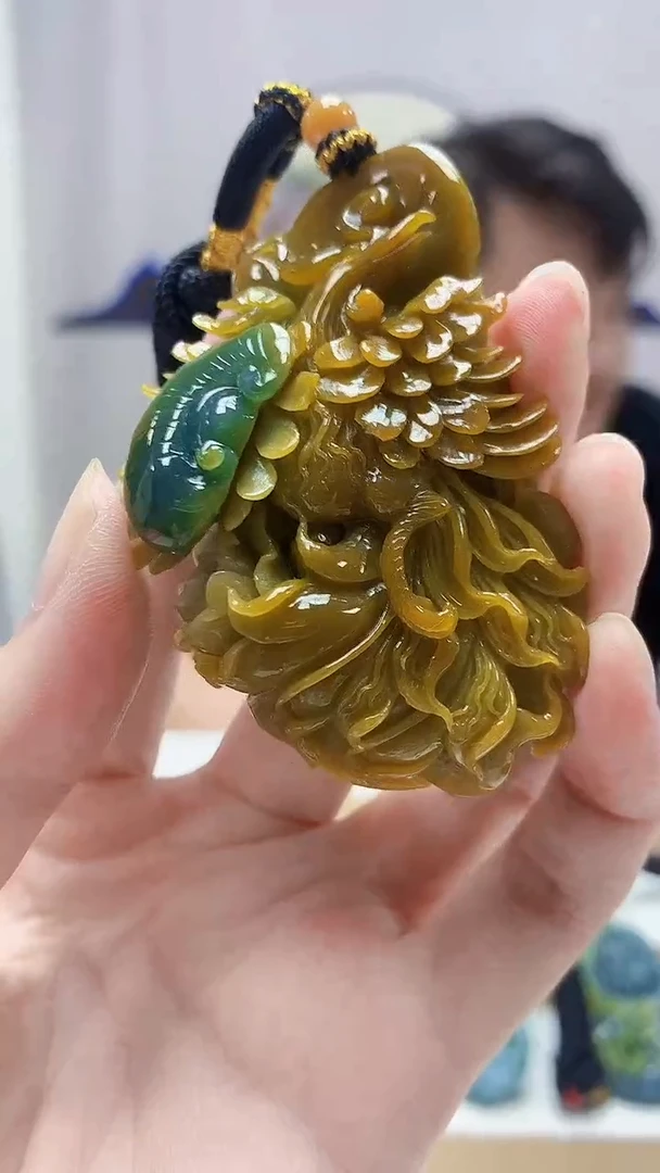 未镶嵌定制翡翠5060zm-毛货挂件凤凰91