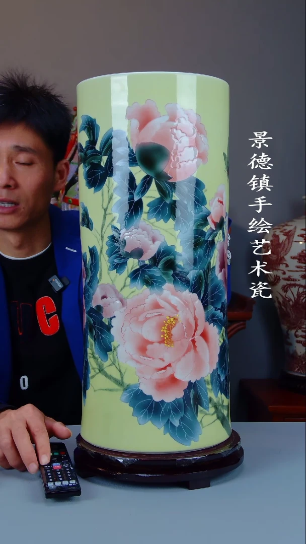 瓶陶景德镇手工手绘陶瓷摆件38