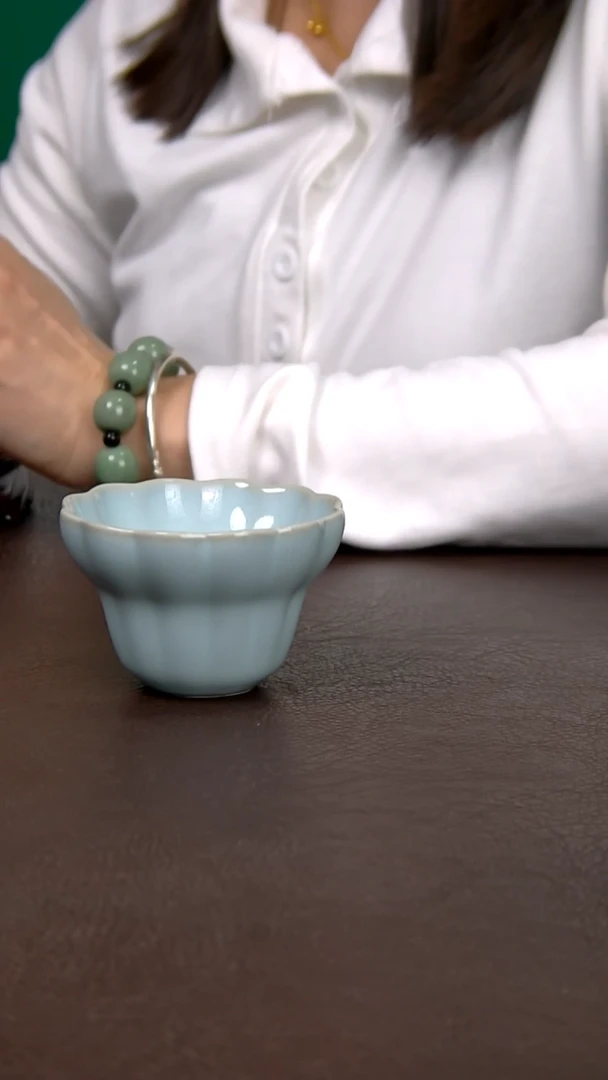 天青佛手杯不完美 简装