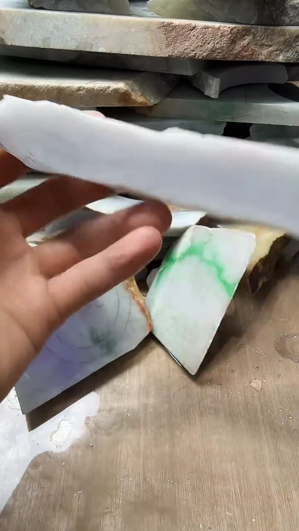 裸石翡翠天然翡翠A货花683