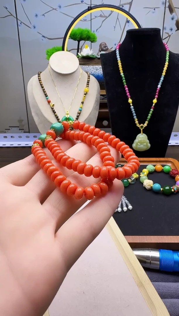 玛瑙/玉髓手链14K金镶嵌S123