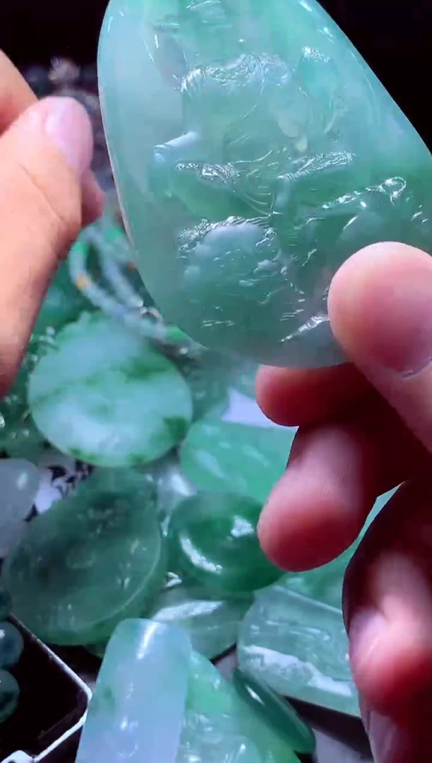 未镶嵌定制翡翠庞**#翡翠毛货定制