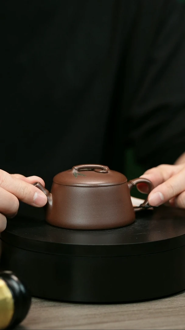 茶壶紫砂李***rH2377周卓琴贴叶竹瓢