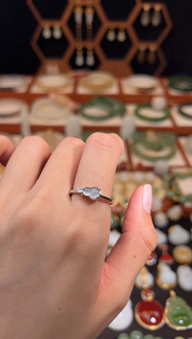 银S925镶嵌戒指翡翠福利