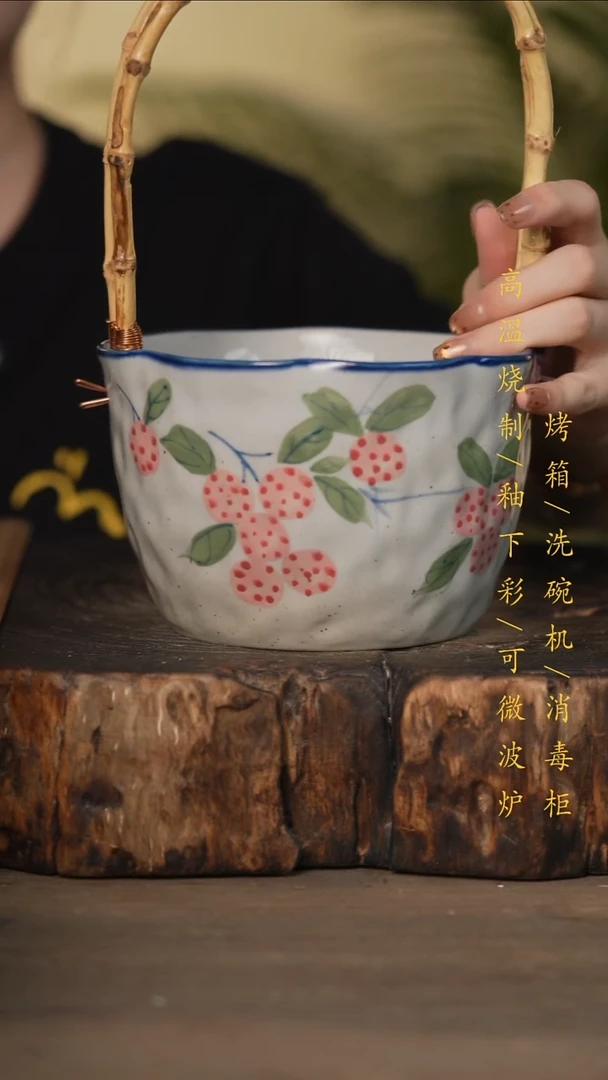 瓷片景德镇高温釉下彩可微波烤箱洗碗机