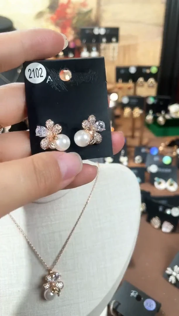 合金925银锆石豆2102