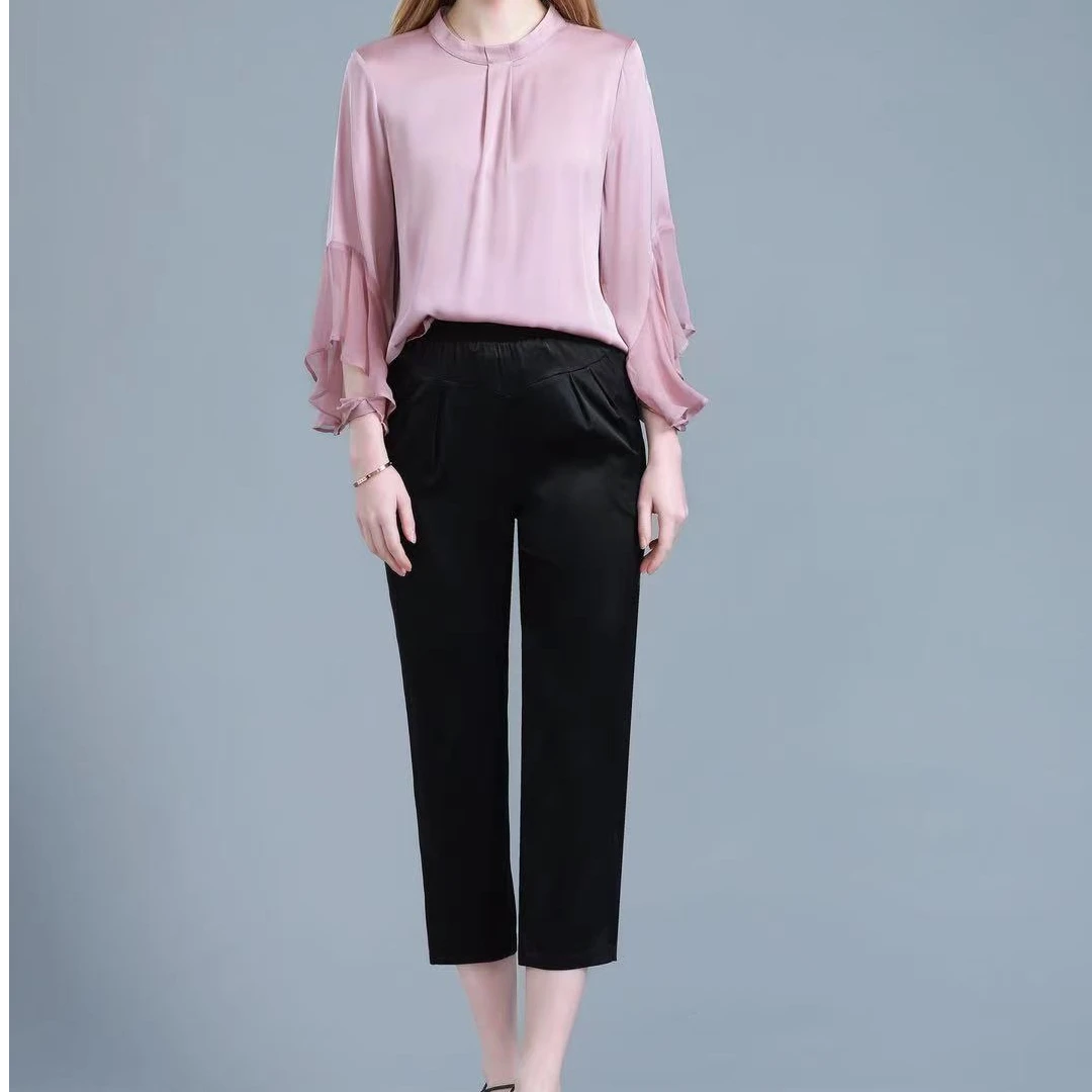 华 新中式 净版6A原丝 重磅弹力桑蚕丝时尚上衣 129