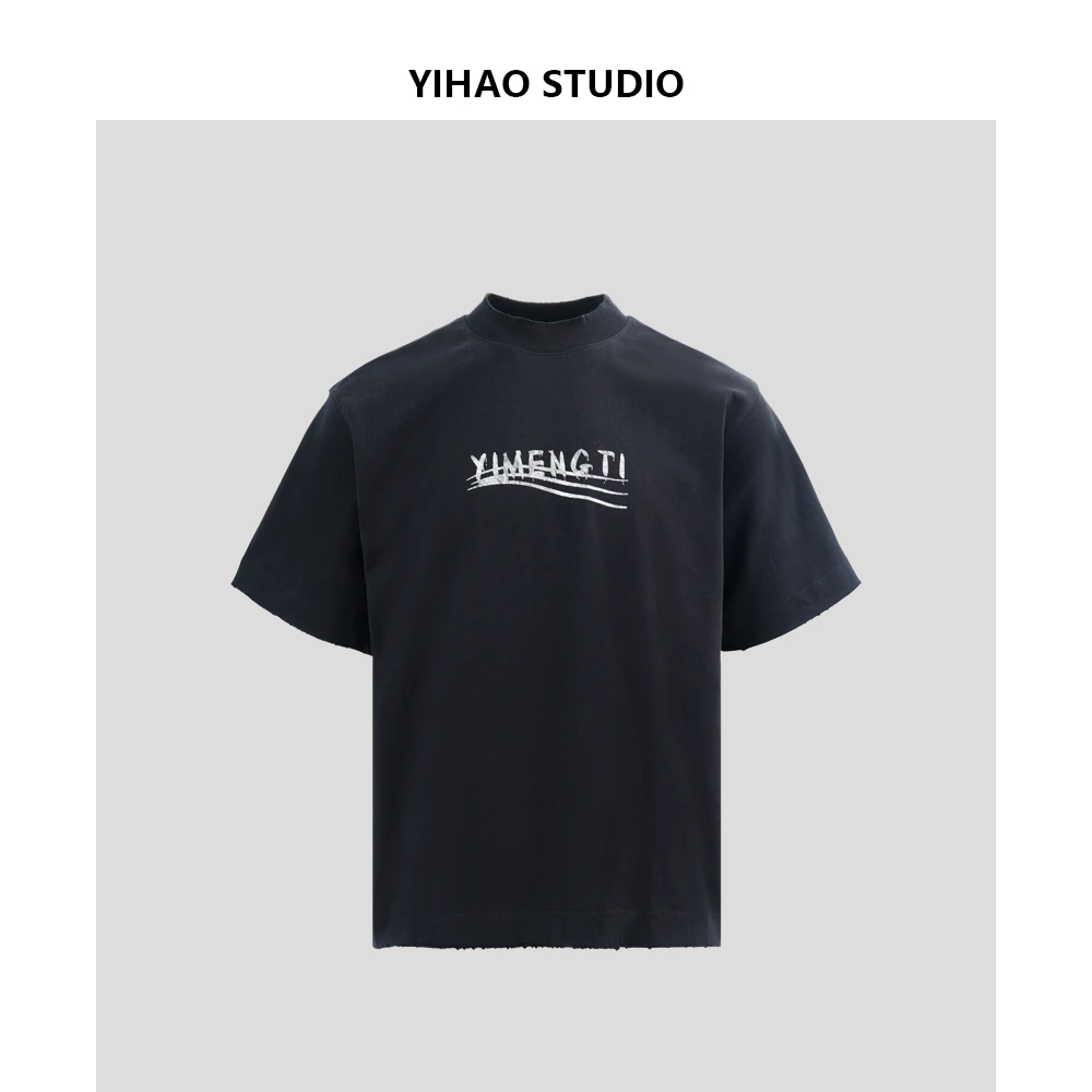 夏季新款男士纯棉潮流休闲T恤百搭时尚宽松圆领短袖