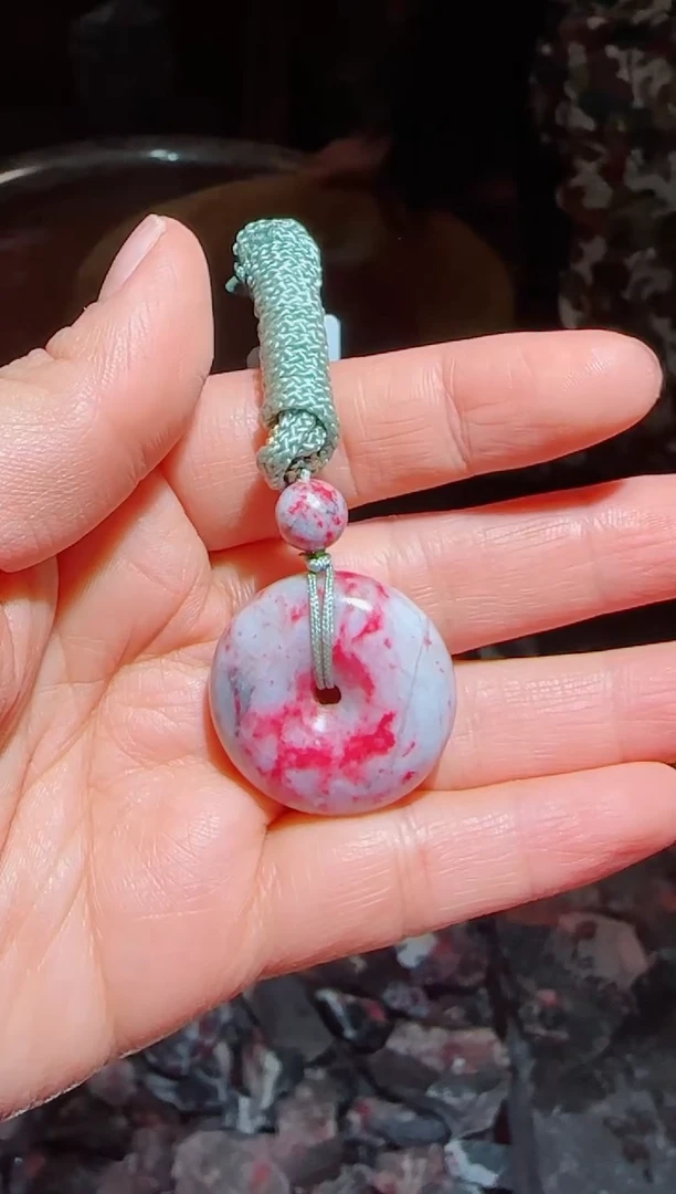 天然辰砂朱砂平安扣74