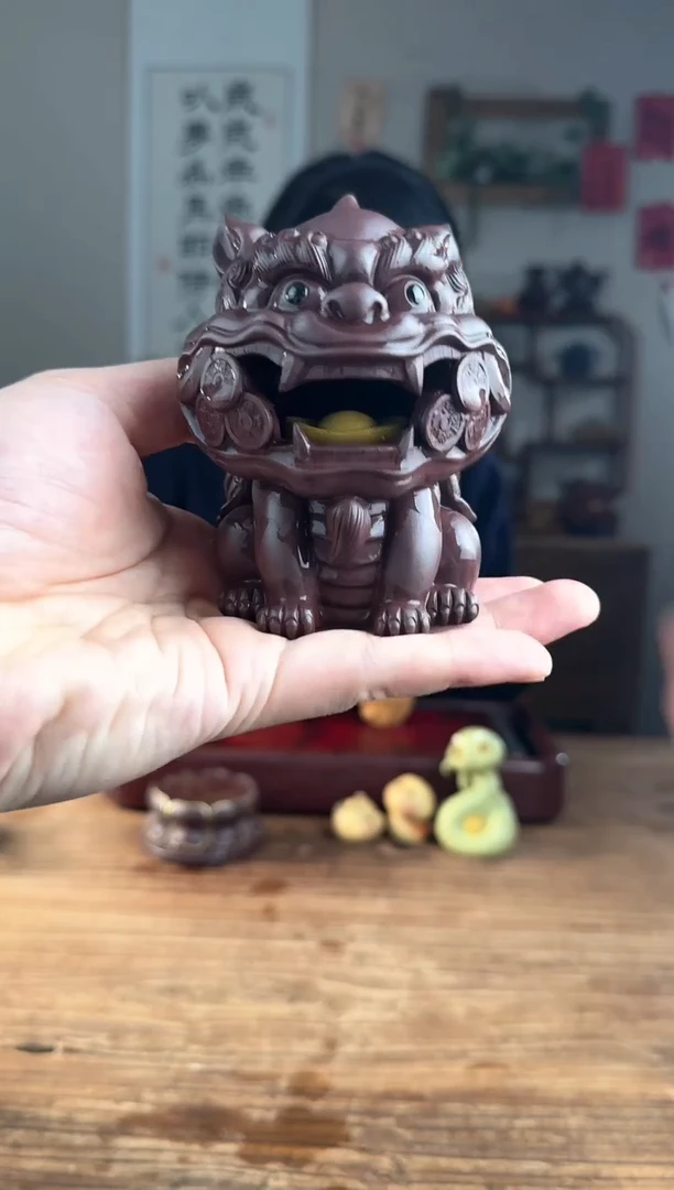 【闪购商品】紫砂茶壶吞金兽 大摆件