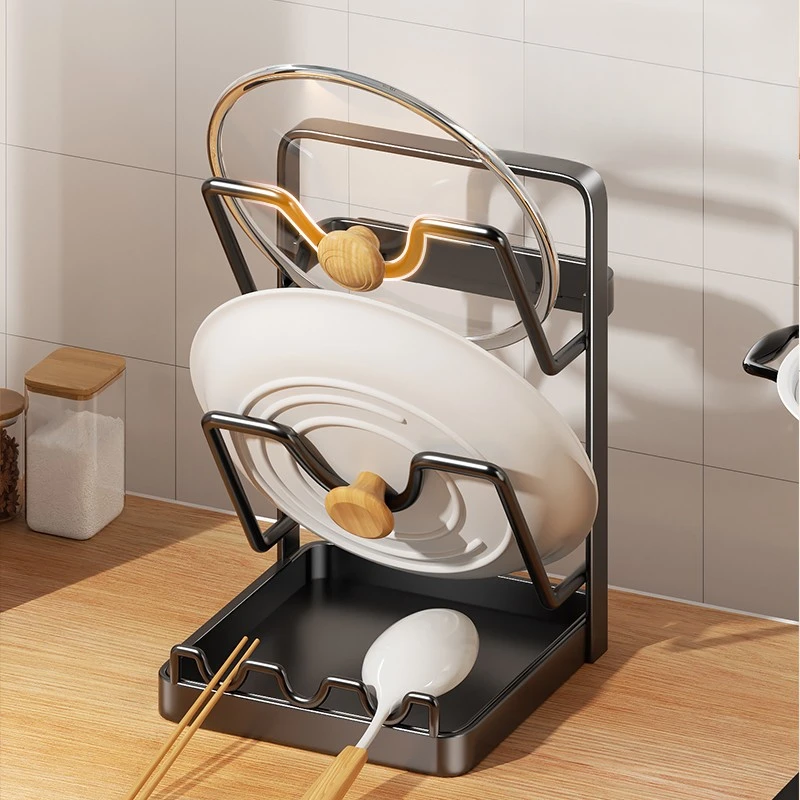 锅盖架台面坐式菜板放置神器厨房多功能锅铲架家用收纳置物架