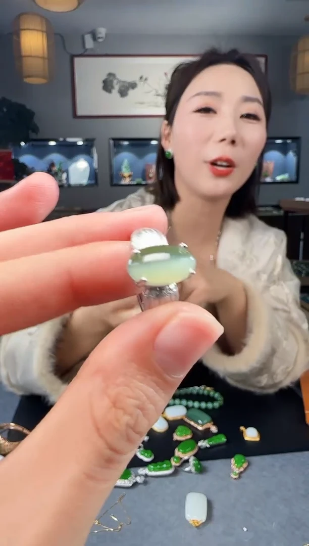 【闪购商品】和田玉戒指银S925镶嵌1