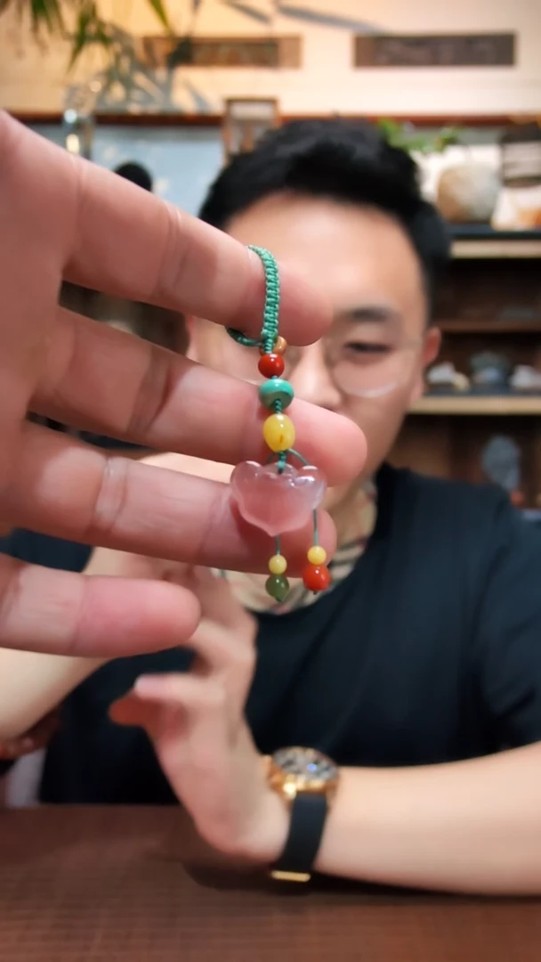 未镶嵌包挂南红玛瑙南红平安锁钥匙扣DN