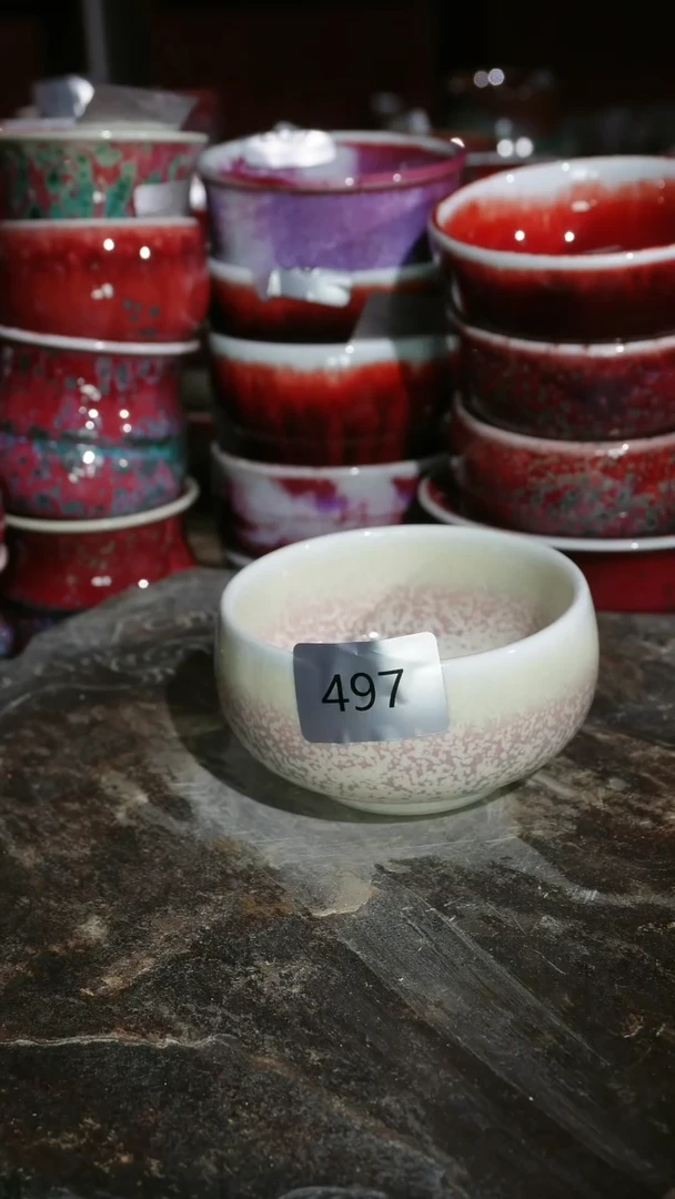 摆件陶精品窑变钧瓷茶器