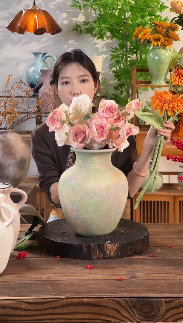 苔点绿-胖肚瓶大号