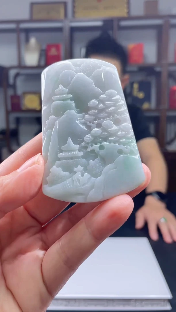 吊坠(不含链)未镶嵌翡翠天然A货翡翠多样性发其一JYZY-9.16-31