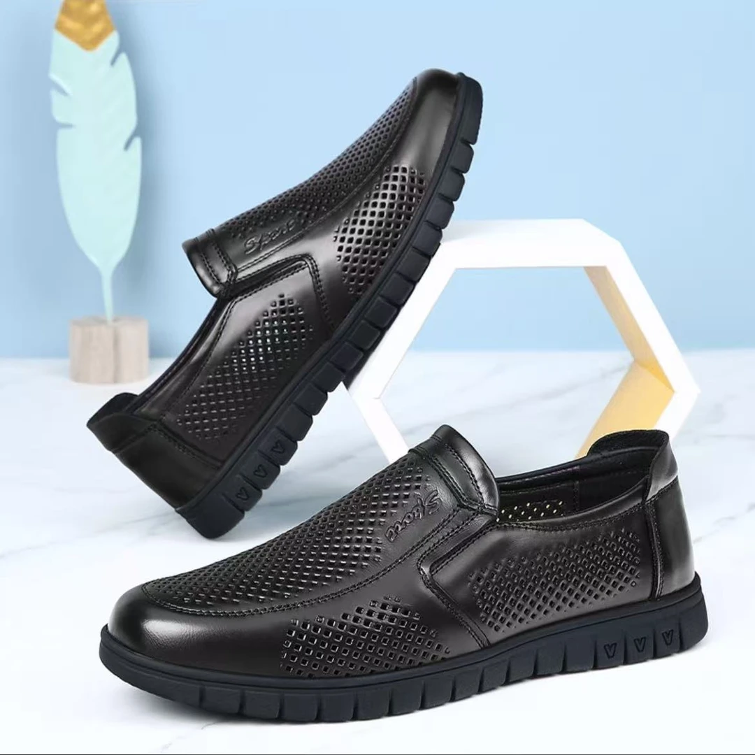高端定制洞洞皮鞋