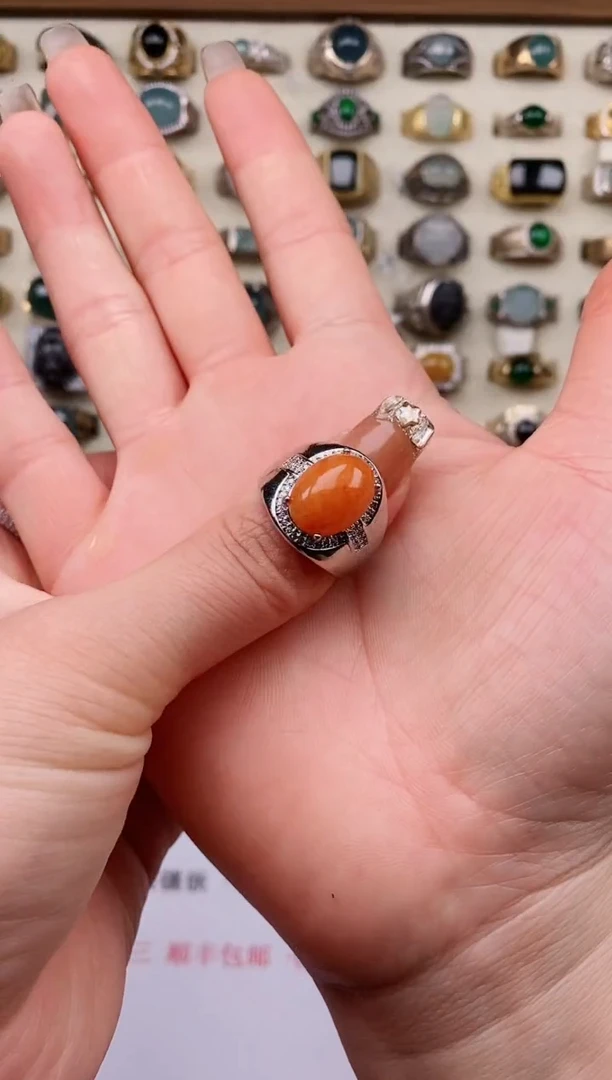 翡翠戒指未镶嵌天然翡翠