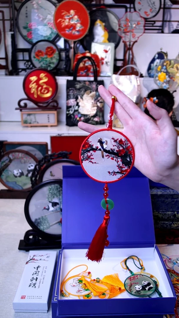 织绣织绣精品苏绣双面