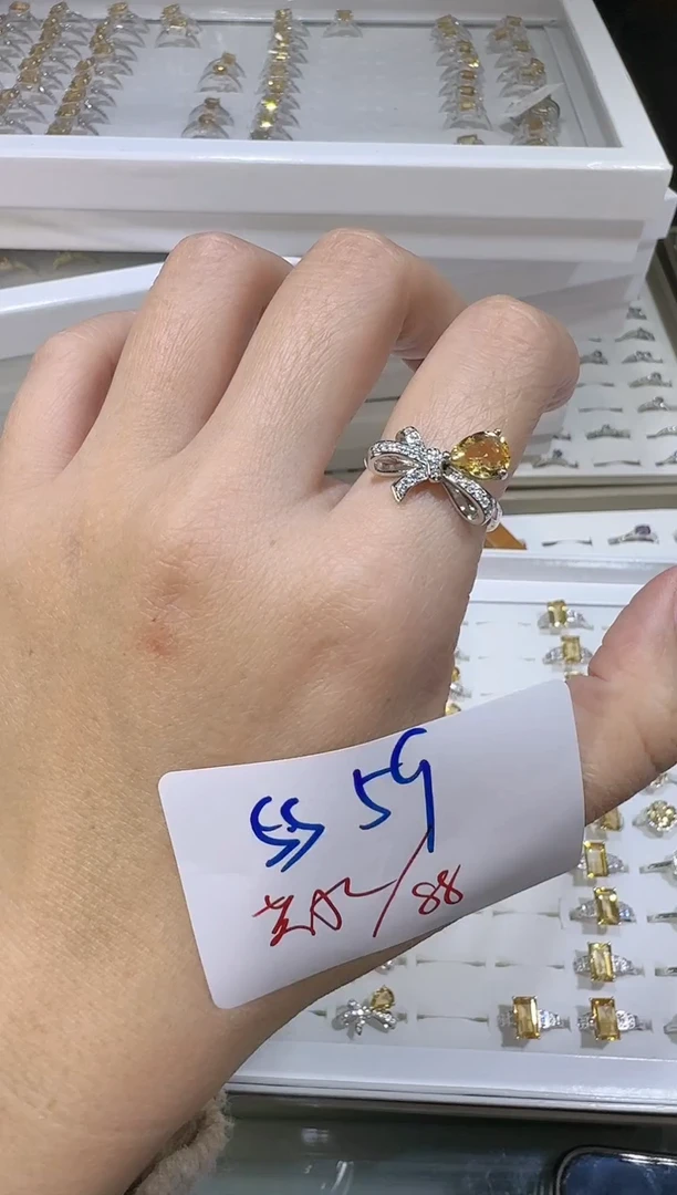 【闪购商品】水晶戒指银S925镶嵌多样性发一SS59