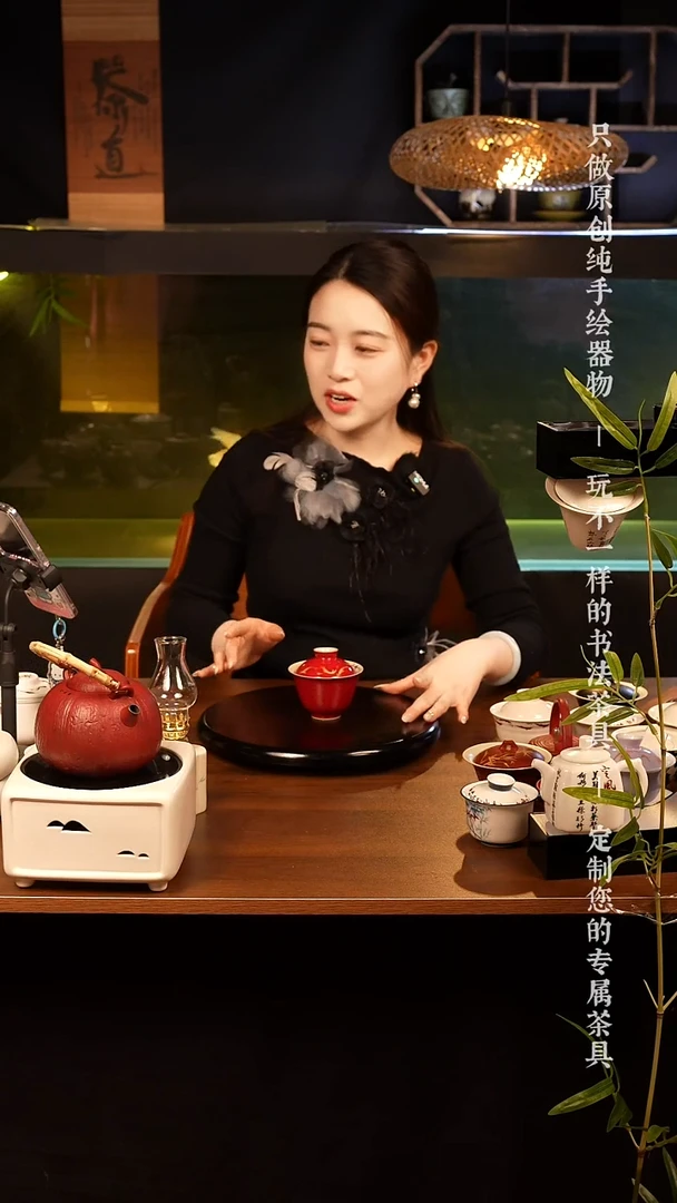 【闪购商品】【郎红盖碗】手工手绘茶壶茶具