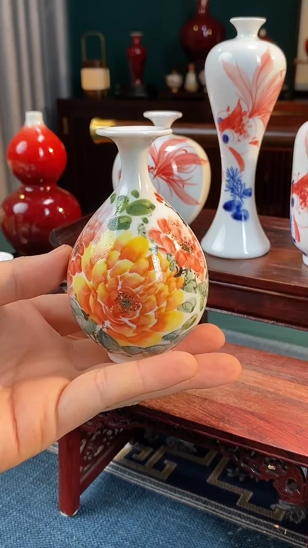 【闪购商品】摆件釉下五彩纯手工手绘原创瓷器