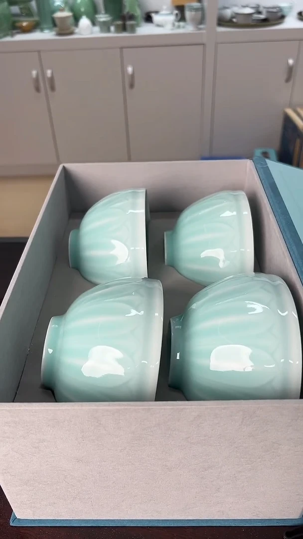 龙泉云间青瓷小米茶器