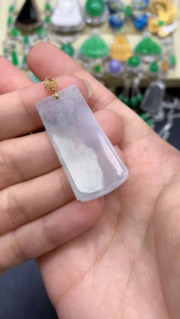 颈饰18K金镶嵌翡翠72-中国好珍宝