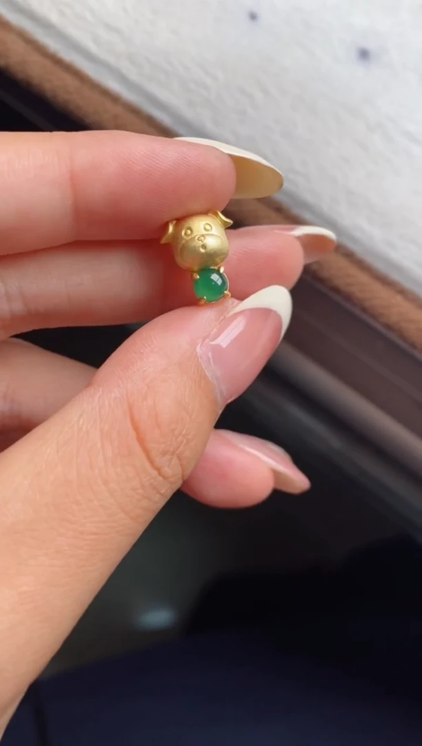 银S925镶嵌戒指翡翠天然A货翡翠